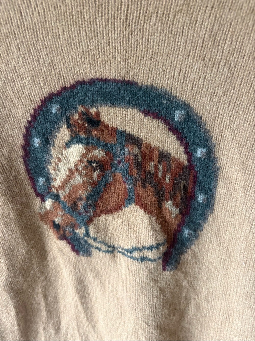 Rare Vintage Lambswool Ralph Lauren Equestrian Sweater small - Picture 5 of 6